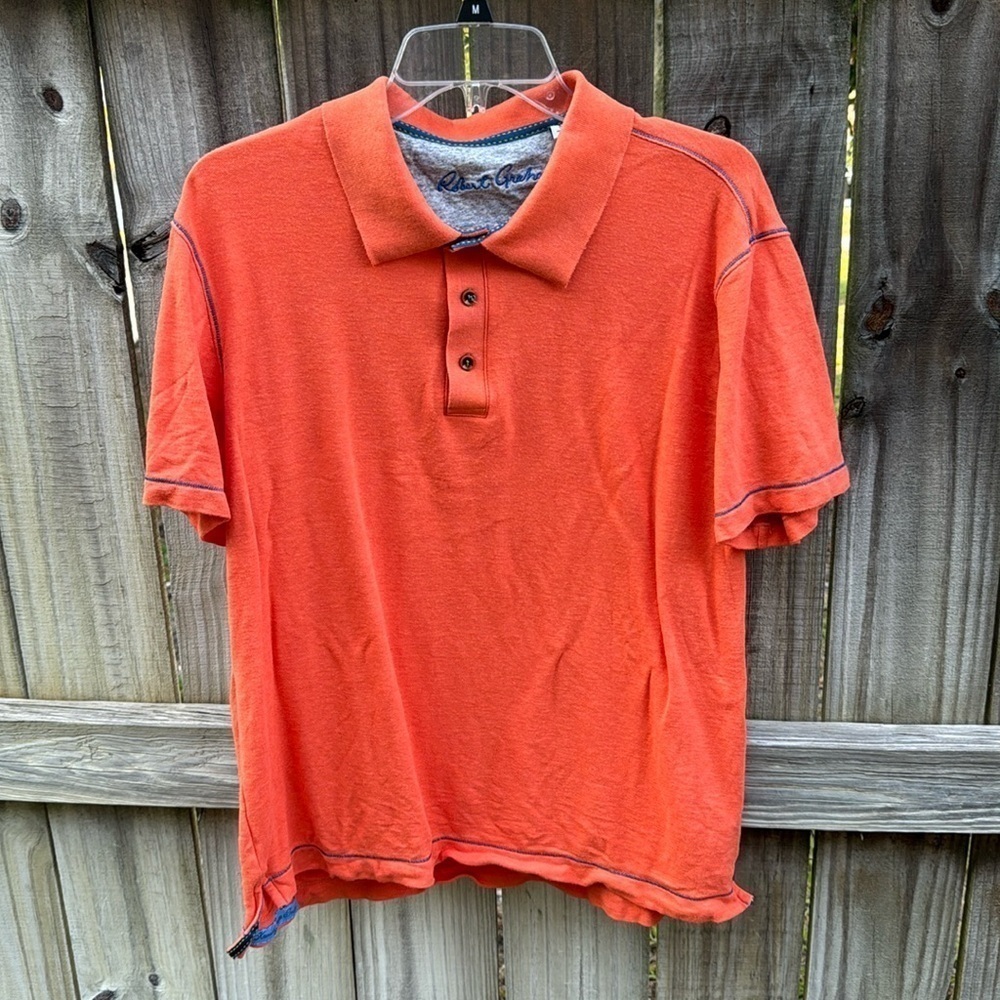 Robert Graham orange polo shirt, size medium